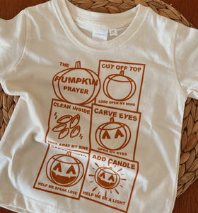 Pumpkin prayer / bodysuit & tee