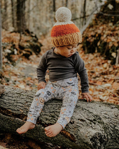 Candy corn knit hat