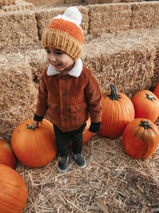 Candy corn knit hat