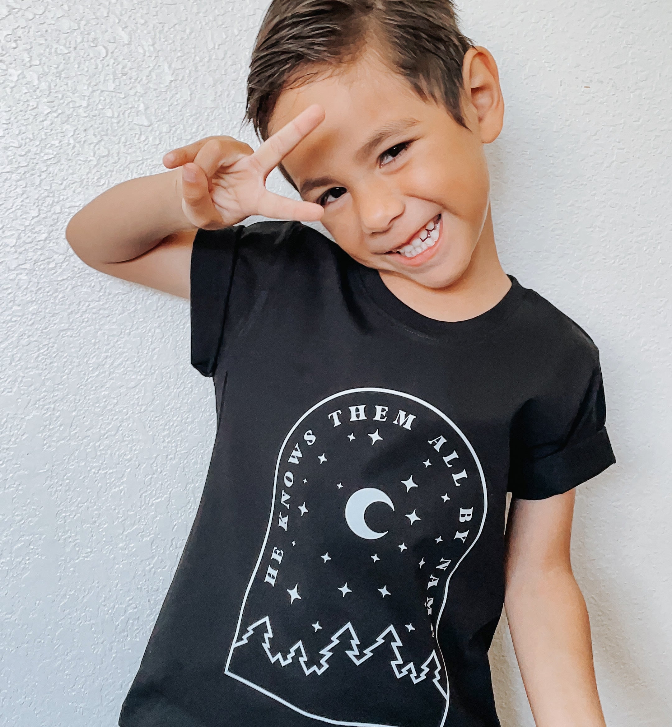 He knows them all by name // bodysuit & tee