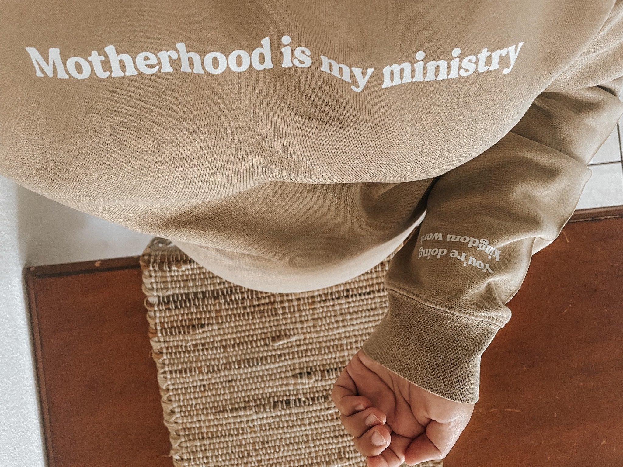 Motherhood is my ministry / mama crewneck sweatshirt