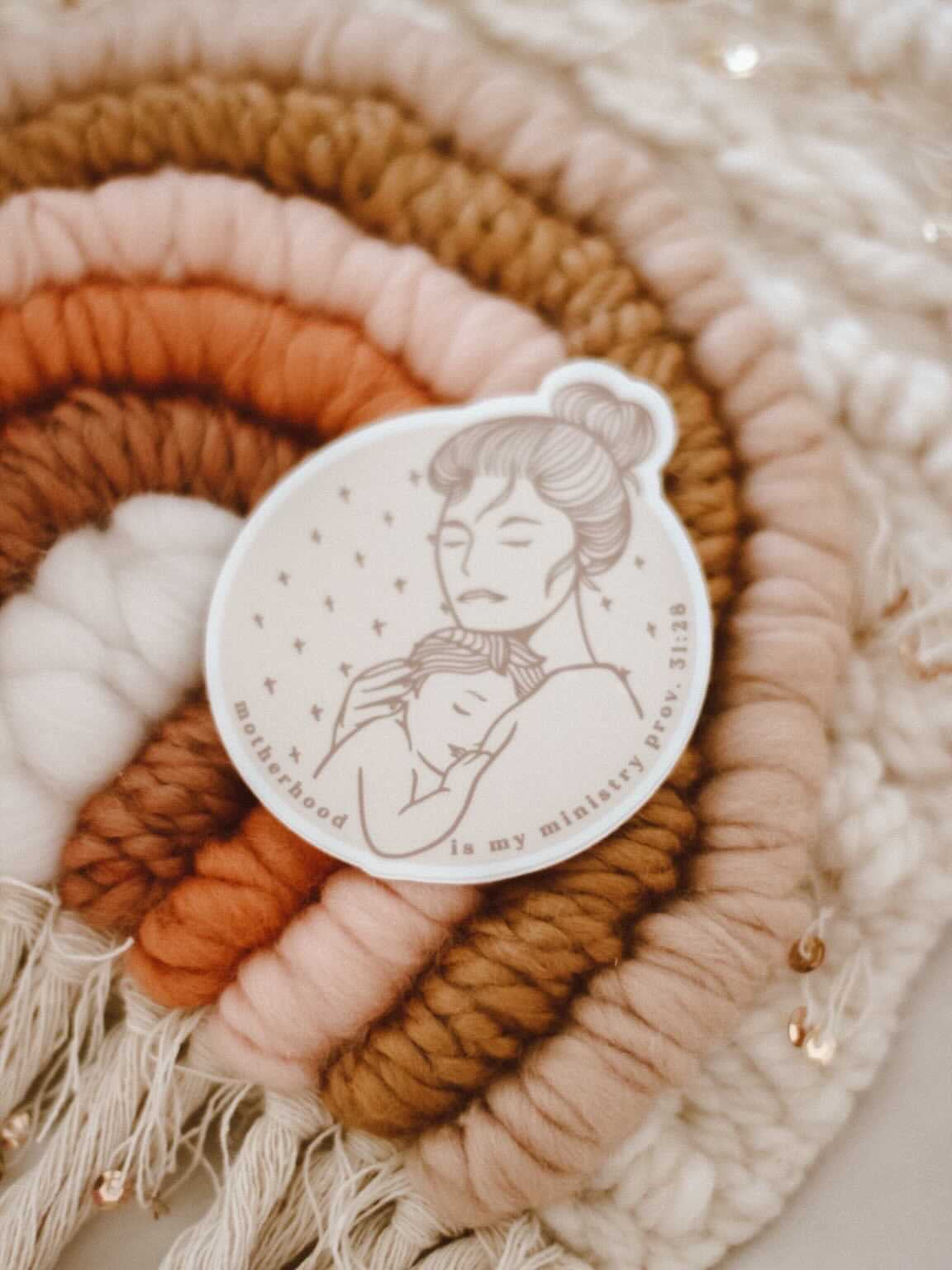 Motherhood illustration sticker